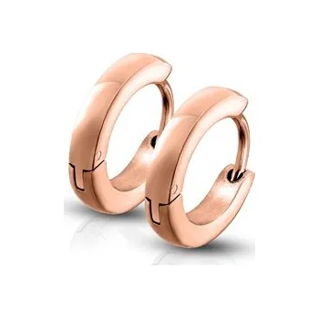 Náušnice Ocelové kroužky, povrchová úprava růžové zlato