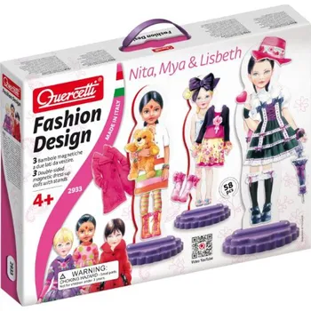 Quercetti Fashion Design Nita, Mya & Lisbeth - Šablony kreativní sada Quercetti Fashion Design Nita, Mya & Lisbeth - Šablony