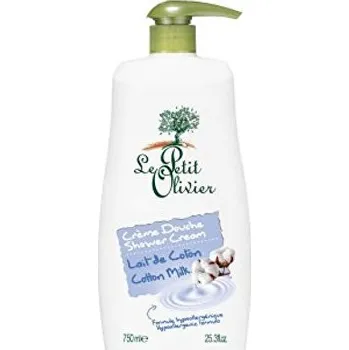 Sprchový gel Le Petit Olivier Jemný sprchový krém Bavlníkové mléko 750 ml