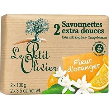 Mýdlo Le Petit Olivier Extra jemné mýdlo Pomerančový květ 2 x 100 g