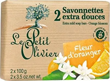 Mýdlo Le Petit Olivier Extra jemné mýdlo Pomerančový květ 2 x 100 g