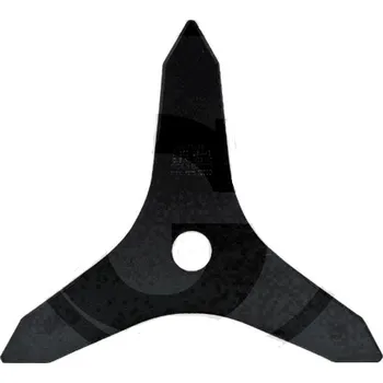 Nůž trojzubec na křovinořez šířka řezu 250 mm otvor 25,4 mm tloušťka 3 mm na křoviny