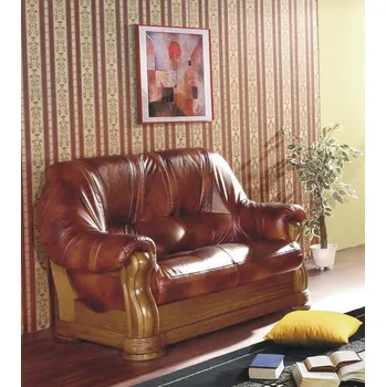 Pohovka Pohovka Elegant 2, dubový masiv / kůže, 150 cm