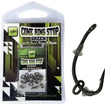 Giants Fishing Slídová zarážka s kroužkem Cone Ring Stop Translucent with Oval Ring 4,5mm Green - zelená