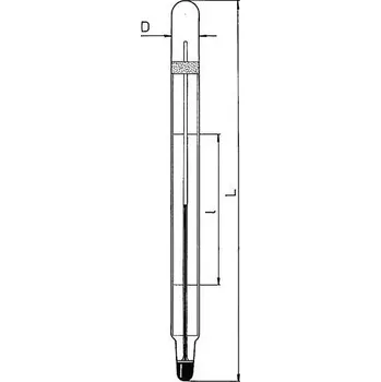 Teploměr pro sběrače mléka, Rozsah [°C]: 0 ... 40, Dělení [°C]: 0,5