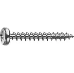 SPAX půlkulatá hlava 4.0x 60 plný závit PZ 2, Wirox stříbrná, s certifikátem (500 ks)