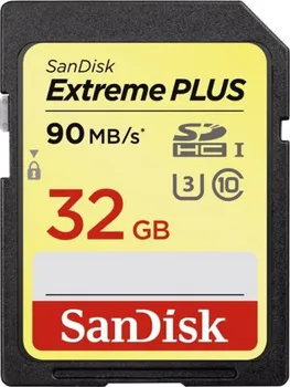 paměťová karta SanDisk Extreme Plus SDHC 32 GB Class 10 UHS-I U3 (SDSDXWF-032G-GNCIN)