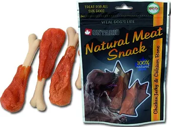 Pamlsek pro psa Ontario Snack Chicken Jerky + Calcium