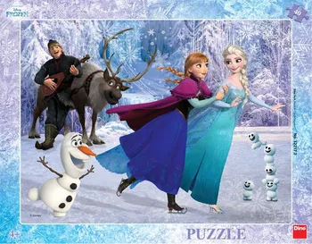 Puzzle Dino Frozen na bruslích 40 dílků