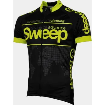 cyklistický dres Cyklistický dres Sweep CLASIC D010A black/yellow fluo Varianta: S