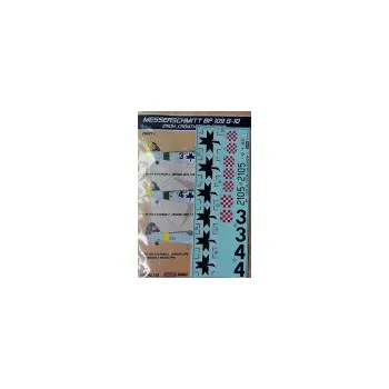 Plastikový model 1/48 Decals Bf 109 G-10 (ZNDH Croatian AF)