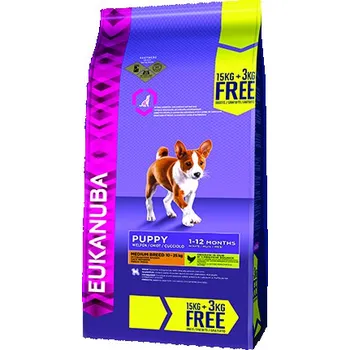 Krmivo pro psa Eukanuba Puppy/Junior Medium Breed