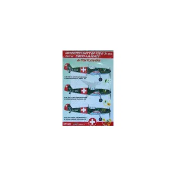 Plastikový model 1/48 Decals Bf 109E-3A Emil (Swiss AF) Part IV.