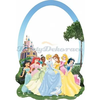Samolepící dekorace Samolepicí zrcadlová dekorace Disney Princezny DM2109 (15 x 21,5 cm) AG Design