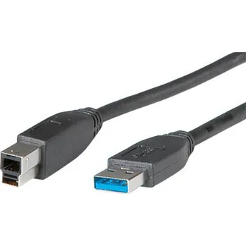 Datový kabel ROLINE USB 5Gbps kabel USB3.0 A(M) - USB3.0 B(M), 1,8m, černý - 11.02.8870