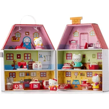 domeček pro figurky Ep Line Hello Kitty papírový domeček