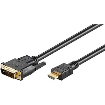Video kabel goobay DVI-HDMI kabel, DVI-D(M) - HDMI M, zlacené konektory, 5m (51582) - 11.92.5555