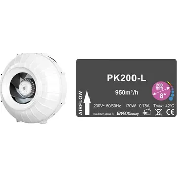 Domácí ventilátor PRIMAKLIMA Ventilátor PRIMA KLIMA 200L - 950m3/h - Ø200mm - 1 rychlost
