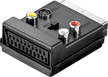 goobay Redukce Scart(M-F) - S-video(F) / 3x cinch(F), s přepínačem vstup/výstup (50312) - 11.92.4401