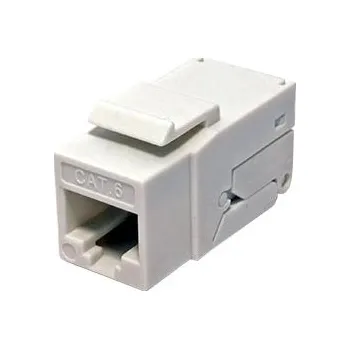 Síťový konektor goobay Keystone konektor RJ45 kat. 6, bílý, nestíněný, 180°, montáž bez nástrojů (95742) - 26.92.0363