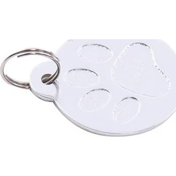 Vojenské psí známky Psí známka kulatá s tlapkou - Psí známka kulatá s tlapkou