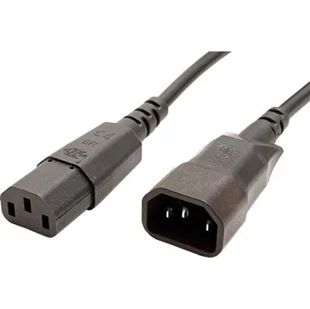 Napájecí kabel BACHMANN Kabel síťový prodlužovací, IEC320 C14 - C13, 1m, černý (356.120) - 19.07.1288