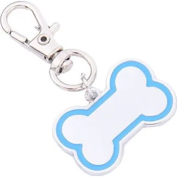 Vojenské psí známky Psí známka z chirurgické oceli psí kost modrá - Psí známka z chirurgické oceli psí kost modrá