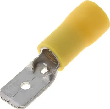 Faston 6,3x0,8mm vidlice límec žlutý