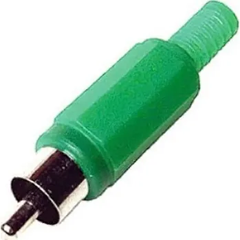 Elektrická zásuvka Konektor CINCH vidlice plastový zelený
