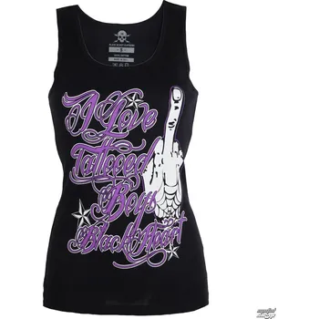 tílko dámské - TATTOED - BLACK HEART - 011-0033-BLK - L