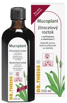 Přírodní produkt Mucoplant Jitrocelový sirup s echinaceou a vitamínem C 250 ml