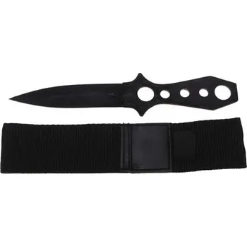 Bojový nůž MFH nůž házecí 2 ostří černý