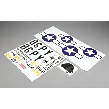 RC náhradní díl Hangar 9 P-51D Mustang 60 ccm samolepky