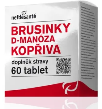 Přírodní produkt Nefdesanté Brusinky + D-Manóza + kopřiva 60 tbl.