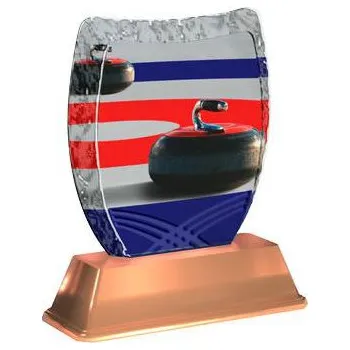 Cinkili Akrylátová trofej ACE2002M21 Curling Označení: B, Výška: 16 cm