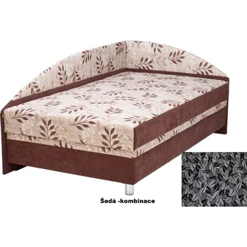 Ložnice Postel rohová 140 - pravá 140 x 200cm Šedá