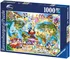 Puzzle Ravensburger Disney Mapa světa 1000 dílků