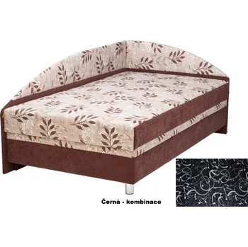 Postel Postel rohová 140 - pravá Černá 140 x 200cm