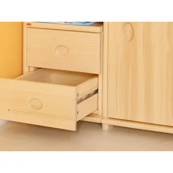 Knihovna Skříň zásuvková Domestav D303 Materiál: Buk cink, Povrchová úprava: Přírodní provedení