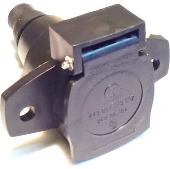 Zásuvka 7-pólová - plastová - nákladní vozy 24V-6A,16A