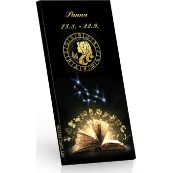 Čokoláda Selllot, s.r.o., K Hájům 34, 155 00 Praha 5 - Vyrobeno v ČR Čokoláda mléčná Zvěrokruh PANNA 100g