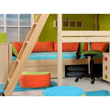 Palanda nízká elko-přídavné nohy H90 Domestav D878 Materiál: Smrk, Povrchová úprava: Přírodní provedení