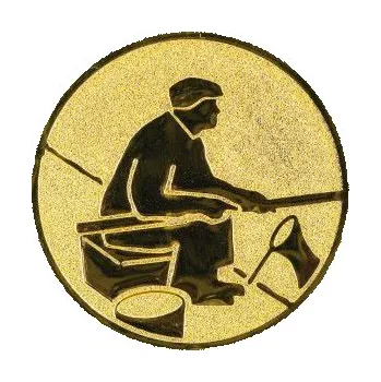Cinkili Emblém CE059 rybaření Velikost: 2,5 cm, Barva: Zlato