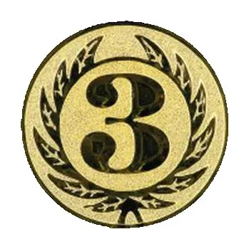 Cinkili Emblém CE107 3. místo Velikost: 5 cm, Barva: Zlato