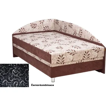 Postel Postel rohová 110 x 200cm-levá Černá