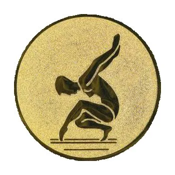 Cinkili Emblém CE044 gymnastika Velikost: 2,5 cm, Barva: Zlato