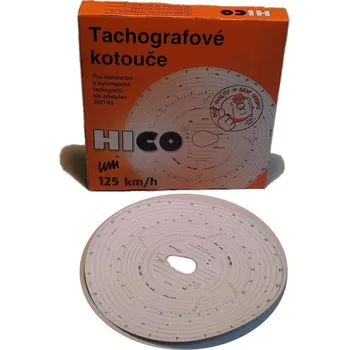 Kotoučky tachografu oválná díra 125 km/h UNI