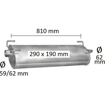 Tlumič výfuku Tlumič výfuku Iveco Daily III (PR 64.10-2)