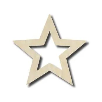 Vánoční ozdoba Pelisport výřez Hvězda děrovaná 90 x 86 mm - 4ks v balení