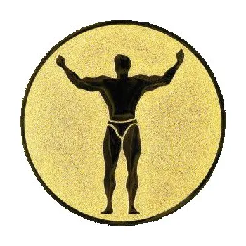 Cinkili Emblém CE081 kulturista Velikost: 2,5 cm, Barva: Stříbro